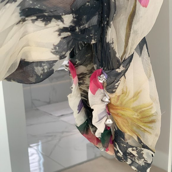 Enchanting Sheer Blouse by TULEH with Ethereal Abstract Print - Picture 7 of 12